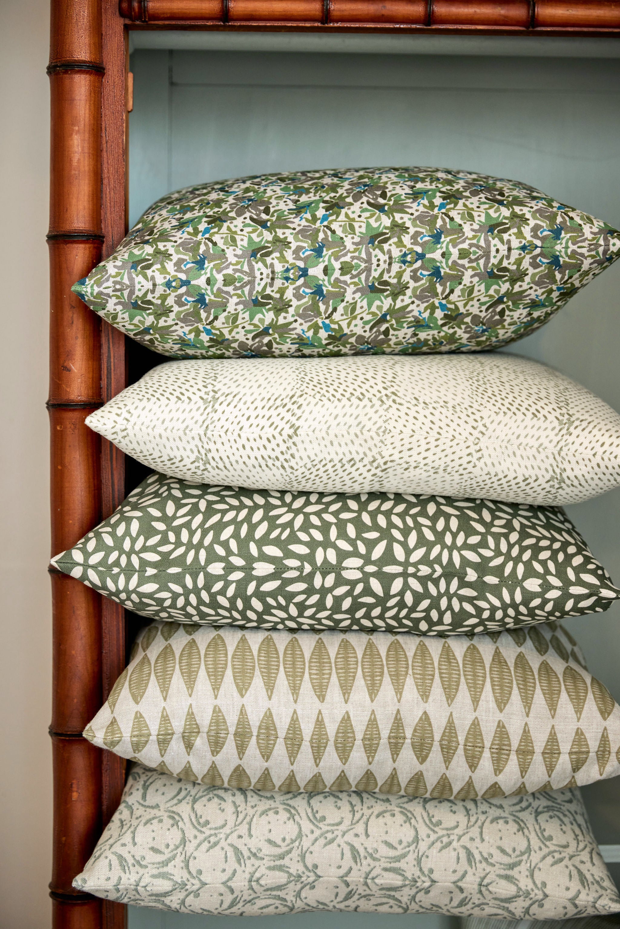 Speckled Check Pillow in Chive