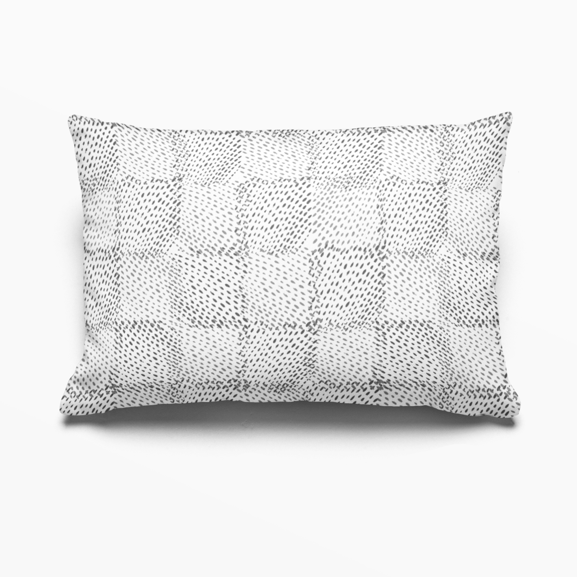 Speckled Check Pillow in Charcoal