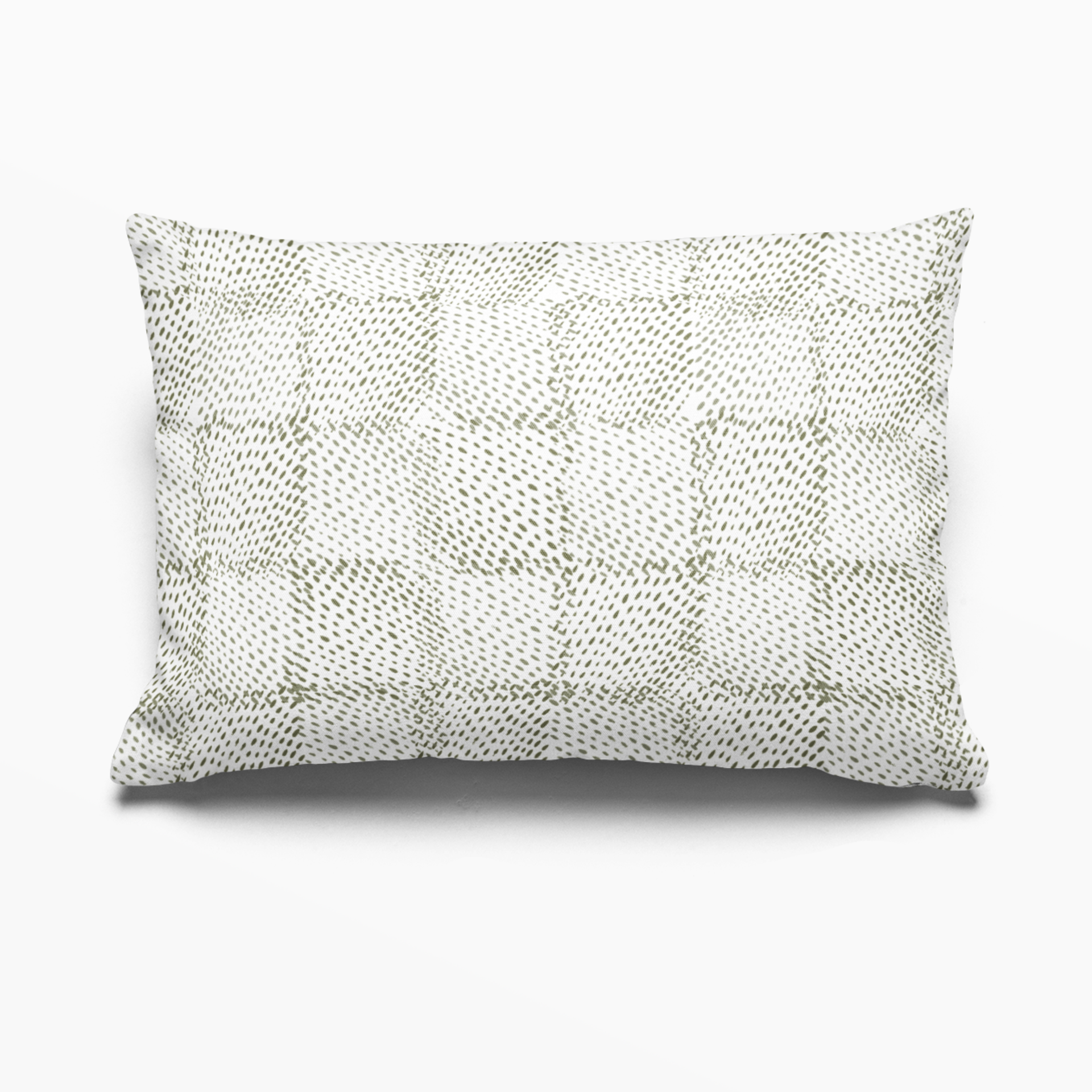 Speckled Check Pillow in Chive