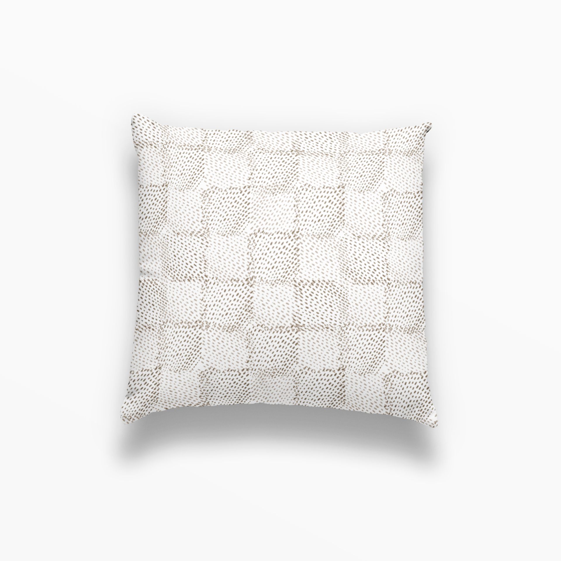 Speckled Check Pillow in Oak