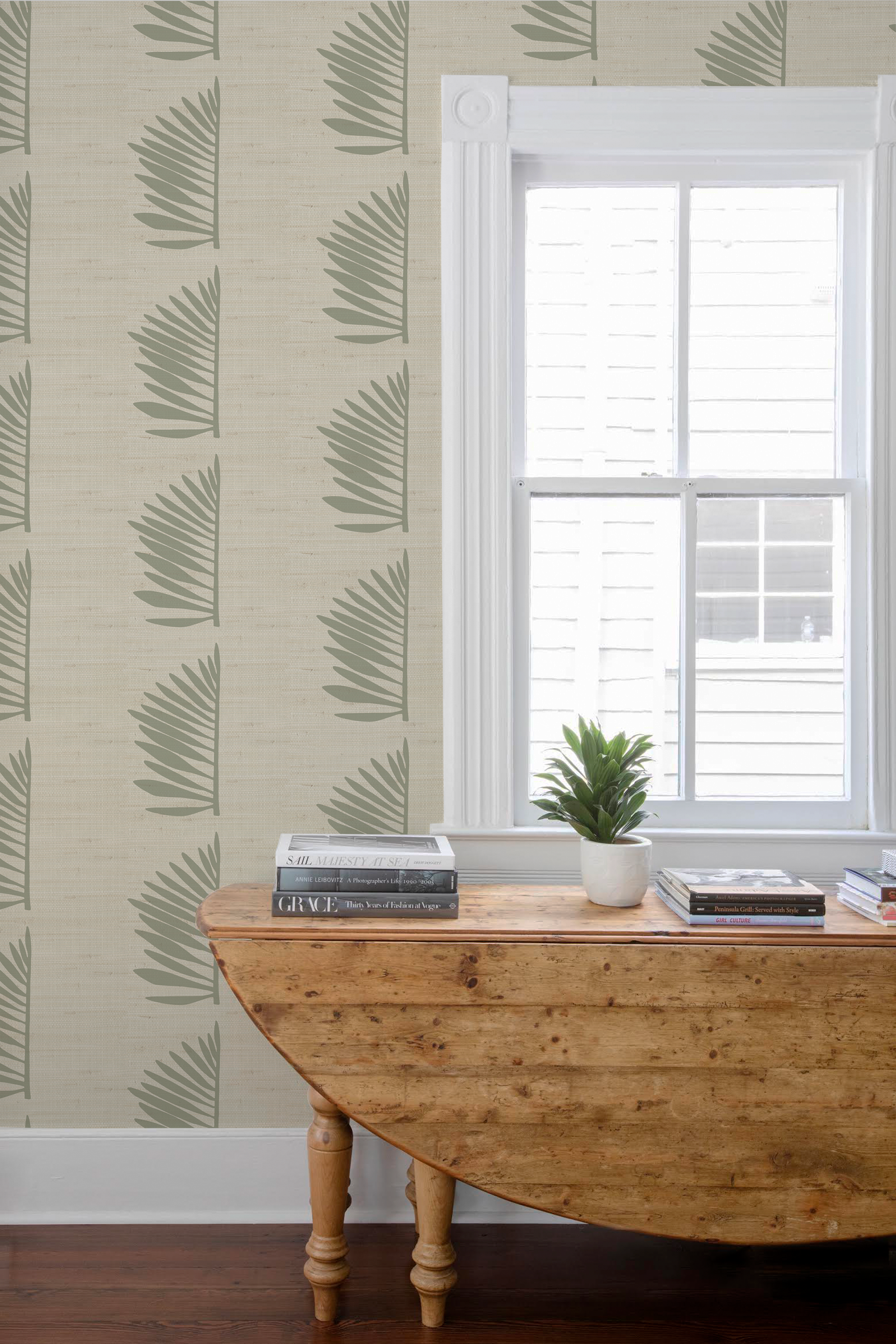 Palmetto Grasscloth in Sage